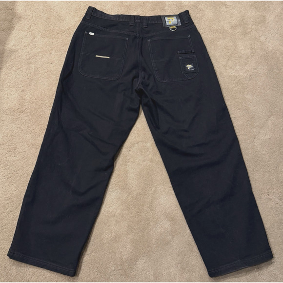 VTG Pepe Jeans Mens Black Denim Y2K 90s Baggy Fit 40x32 NWOT - Picture 1 of 13